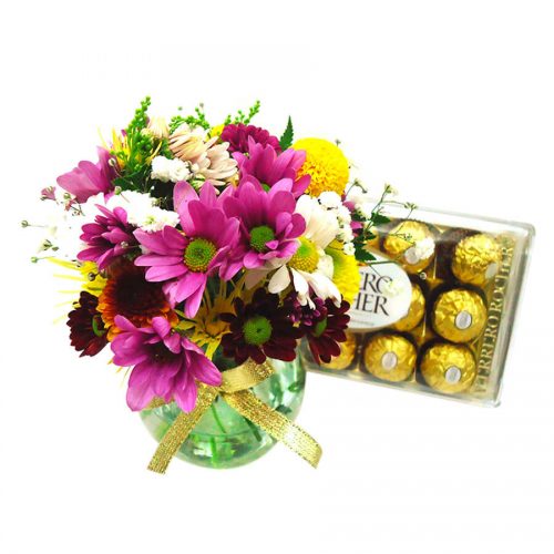 flores e ferrero rocher em Florianópolis flores e chocolates em Floripa