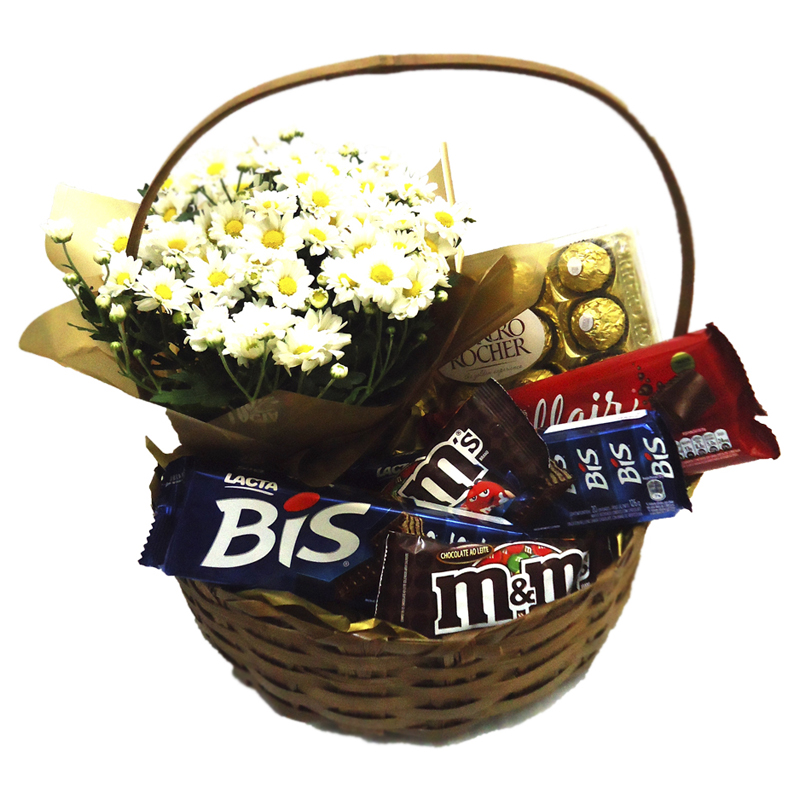 cesta de chocolates e flores florianópolis