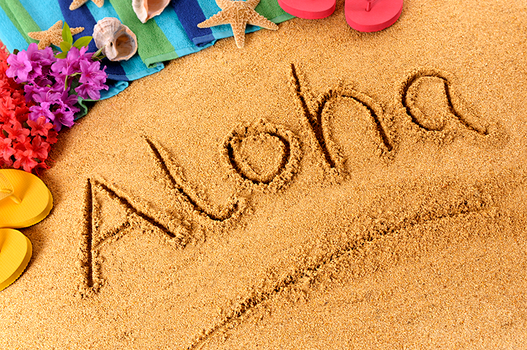 aloha mensagem luau