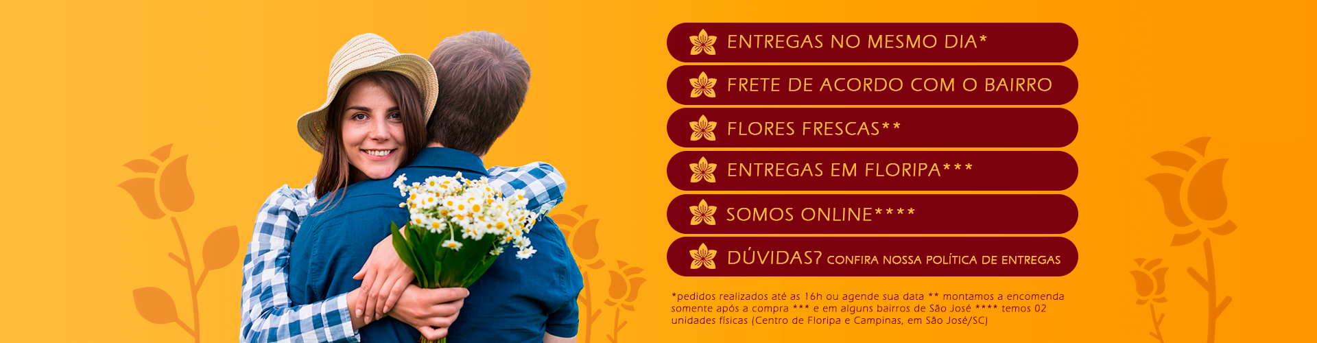 banner cia das flores floricultura decoração floral