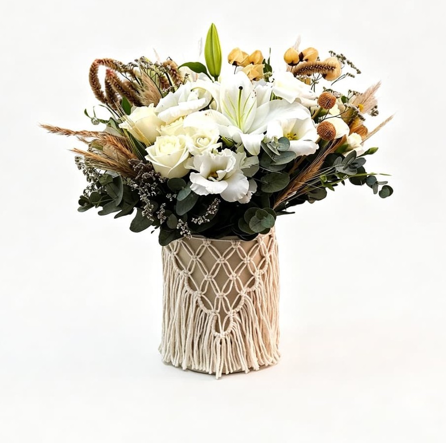 caixa com flores